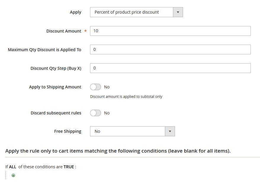 Actions of the first coupon.