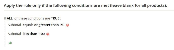 Conditions of the first coupon.