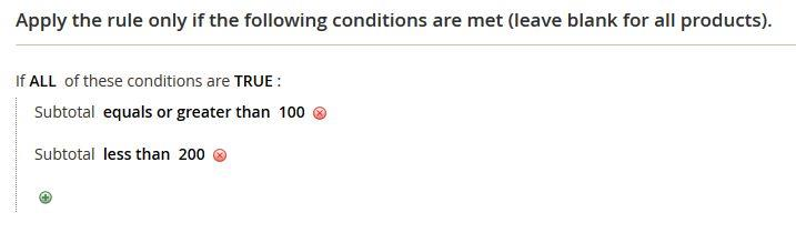 Conditions of the second coupon.