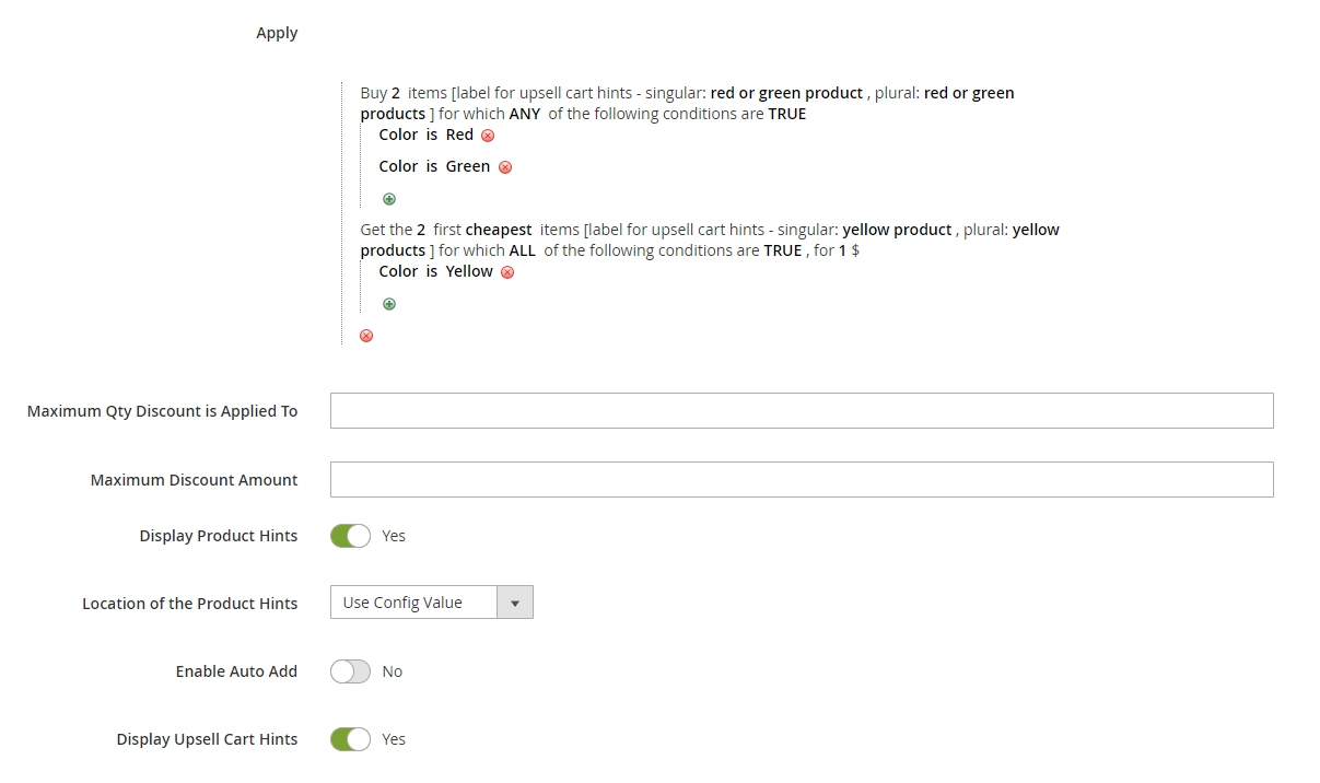 BOGO fixed price rule example.